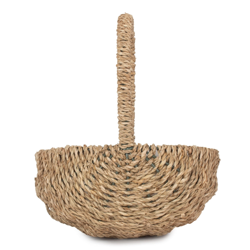 Red Hamper Oval Seagrass Flower Basket