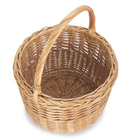 Red Hamper Wicker Round Orchard Shopping Basket