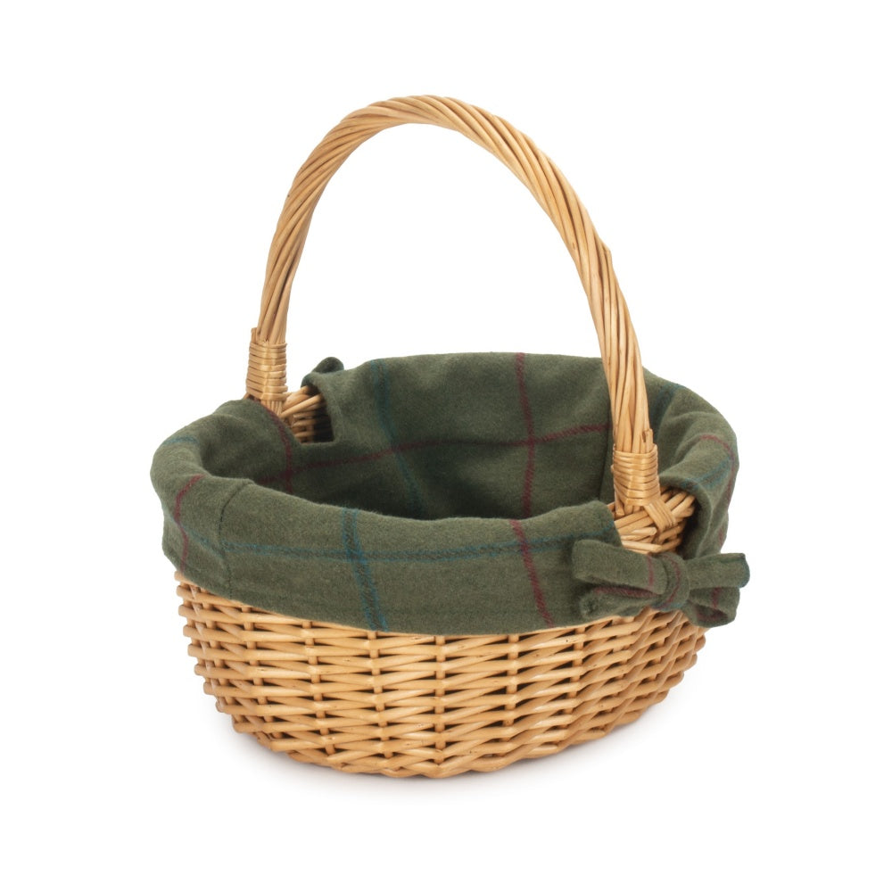 Red Hamper Full Buff Willow Childs Shopping Basket