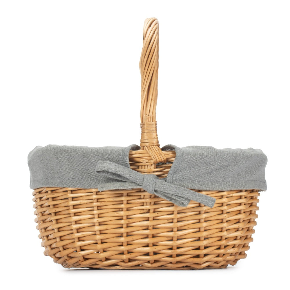 Red Hamper Full Buff Willow Childs Shopping Basket