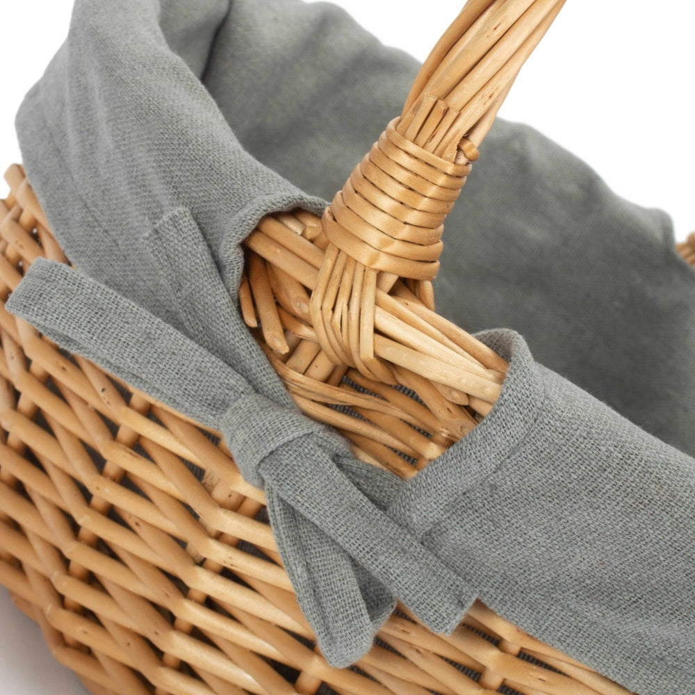 Red Hamper Full Buff Willow Childs Shopping Basket