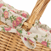 Red Hamper Full Buff Willow Childs Shopping Basket