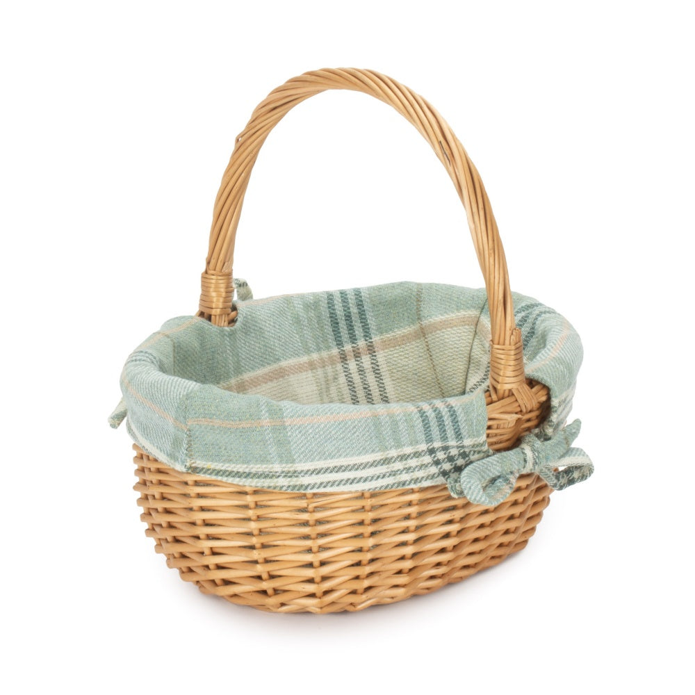 Red Hamper Full Buff Willow Childs Shopping Basket