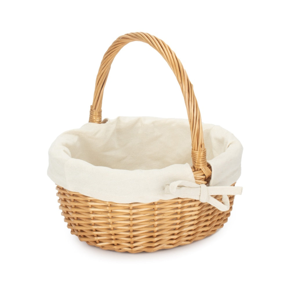 Red Hamper Full Buff Willow Childs Shopping Basket