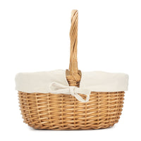 Red Hamper Full Buff Willow Childs Shopping Basket