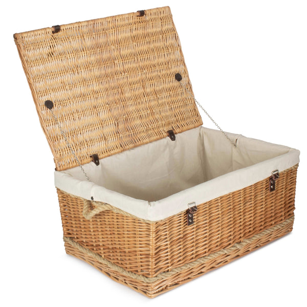 Red Hamper 72cm Rope Handled Trunk Picnic Basket