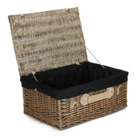 Red Hamper 56cm Antique Wash Picnic Wicker Basket