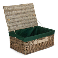 Red Hamper 56cm Antique Wash Picnic Wicker Basket