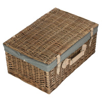 Red Hamper 56cm Antique Wash Picnic Wicker Basket