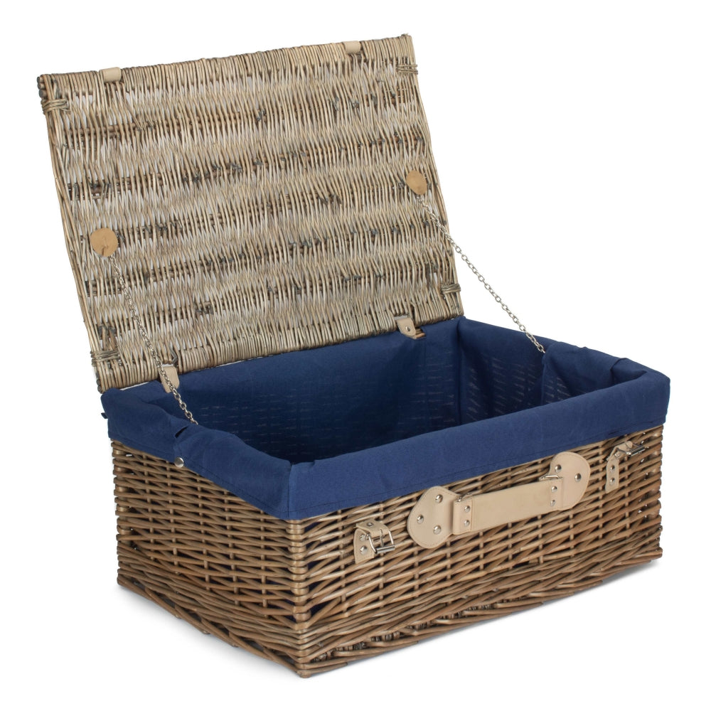 Red Hamper 56cm Antique Wash Picnic Wicker Basket