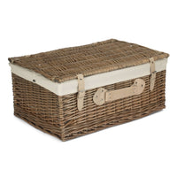 Red Hamper 56cm Antique Wash Picnic Wicker Basket