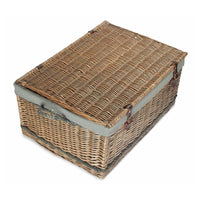 Red Hamper 72cm Antique Wash Rope Handled Trunk Picnic Basket