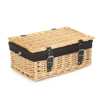 Red Hamper 36cm Buff Wicker Empty Picnic Basket