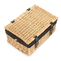 Red Hamper 36cm Buff Wicker Empty Picnic Basket