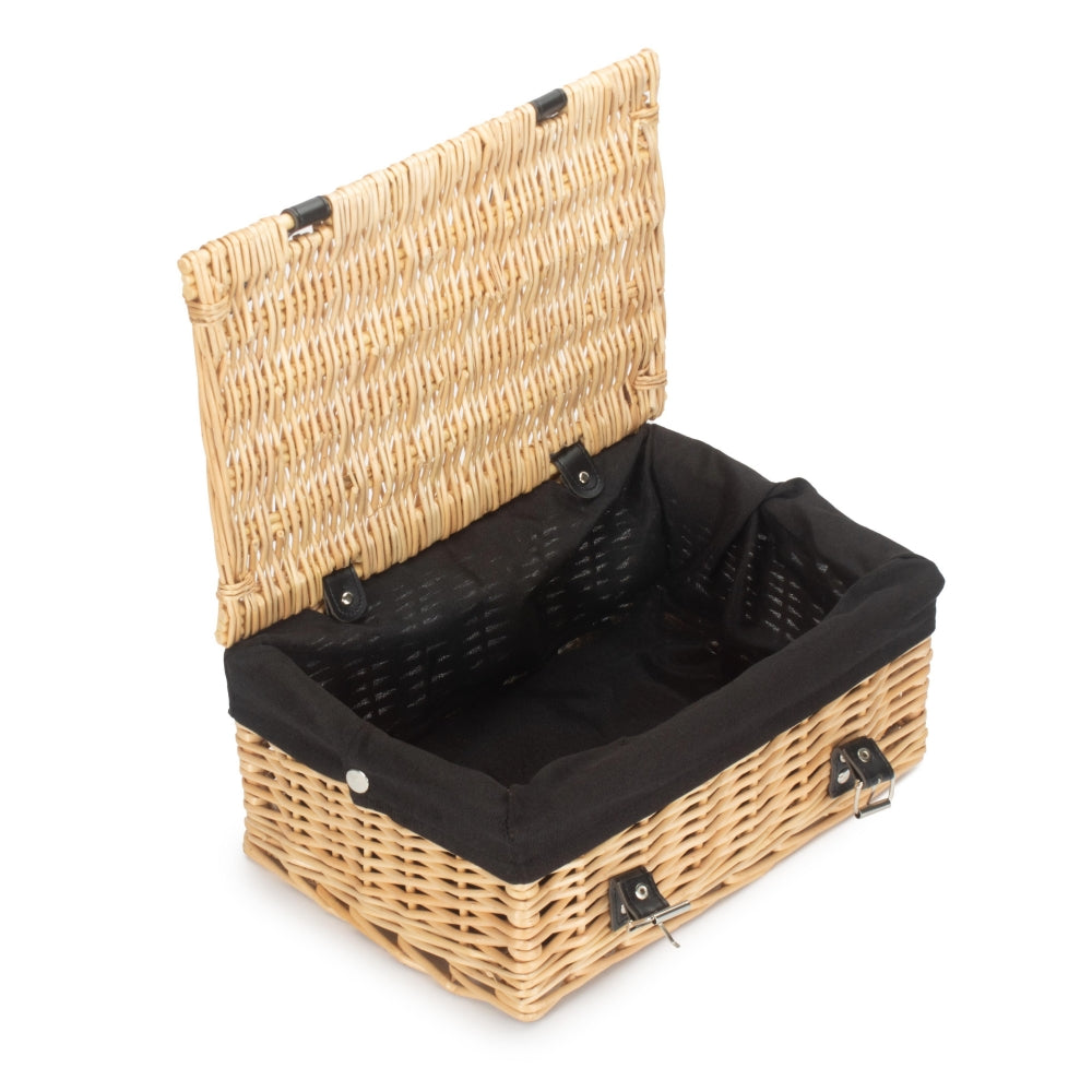 Red Hamper 36cm Buff Wicker Empty Picnic Basket