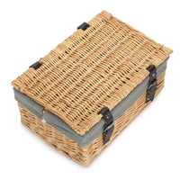 Red Hamper 36cm Buff Wicker Empty Picnic Basket