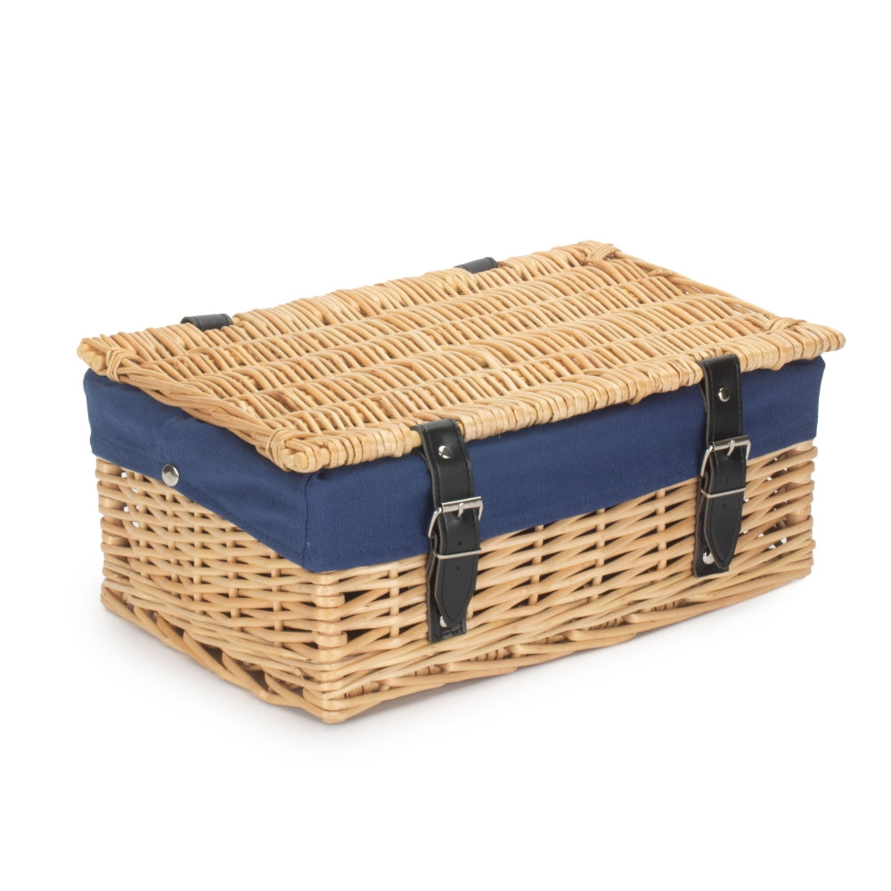 Red Hamper 36cm Buff Wicker Empty Picnic Basket