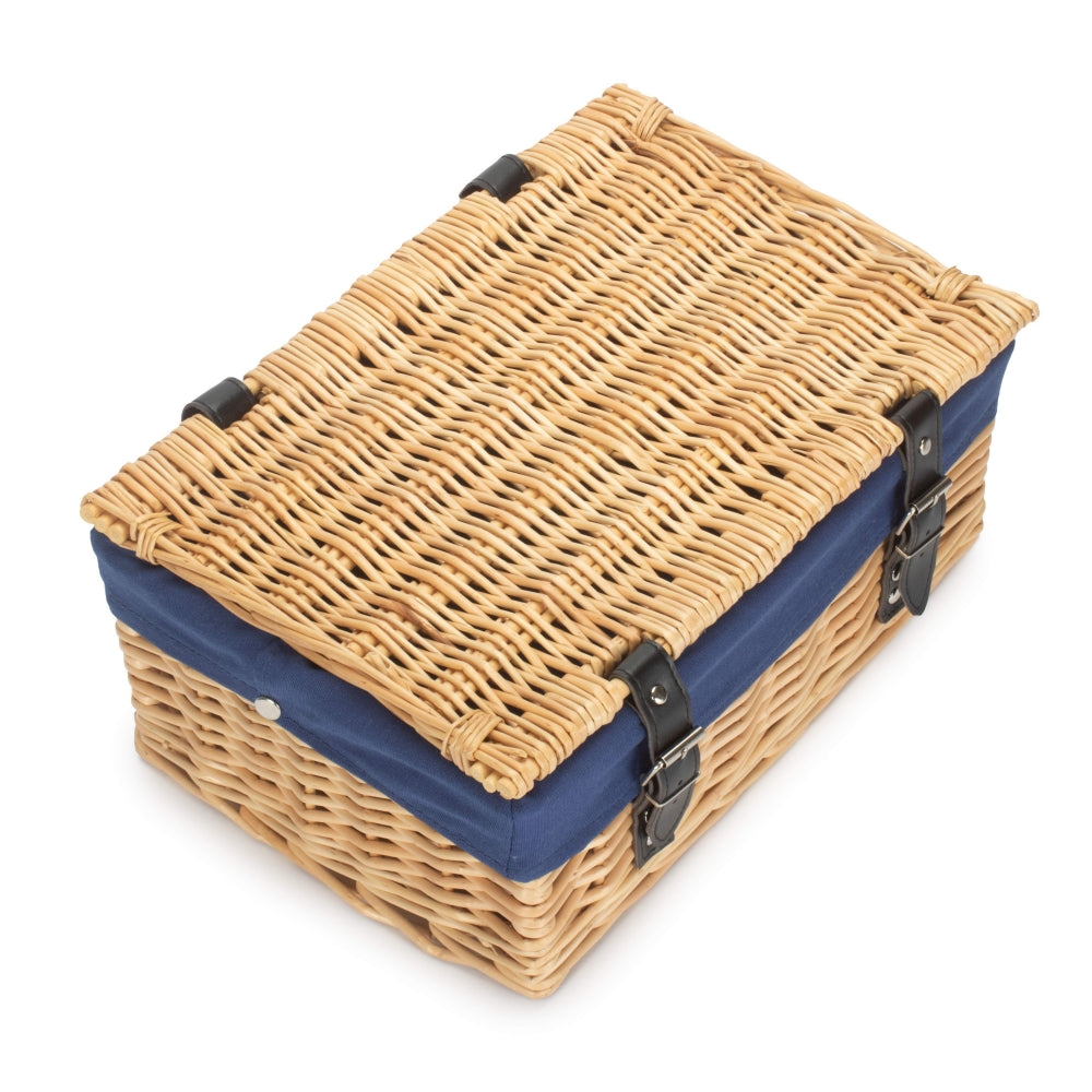 Red Hamper 36cm Buff Wicker Empty Picnic Basket