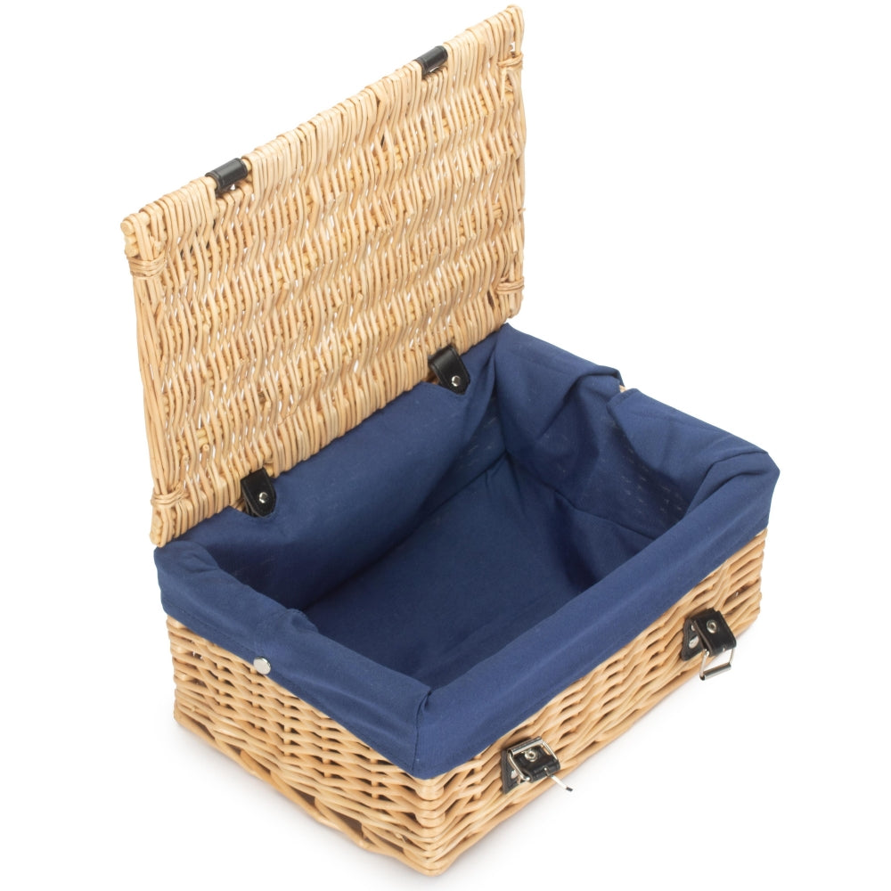 Red Hamper 36cm Buff Wicker Empty Picnic Basket