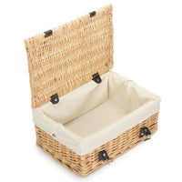 Red Hamper 36cm Buff Wicker Empty Picnic Basket