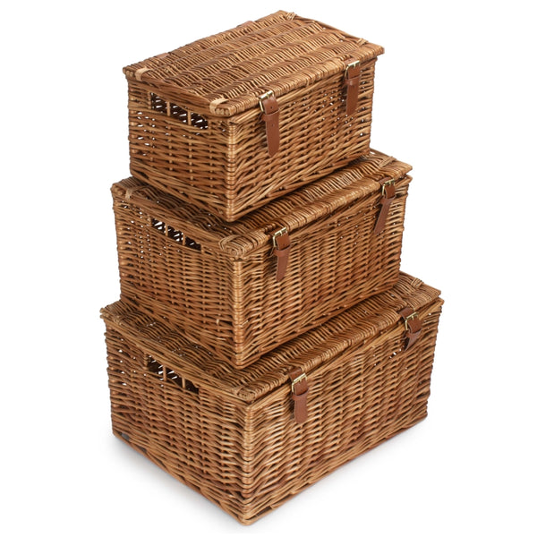 Red Hamper Light Steamed Windsor Wicker Picnic Basket