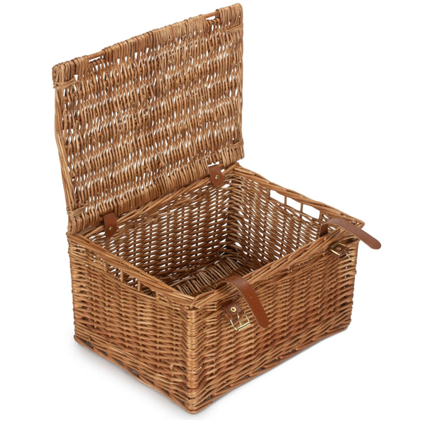 Red Hamper Light Steamed Windsor Wicker Picnic Basket