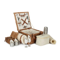 Deluxe Fully Fitted Traditional Wicker Picnic Basket