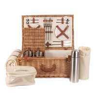 Deluxe Fully Fitted Traditional Wicker Picnic Basket