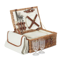 Classic Wicker Fitted Picnic Basket