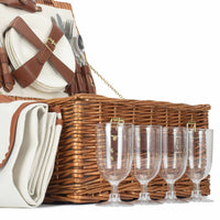 Classic Wicker Fitted Picnic Basket