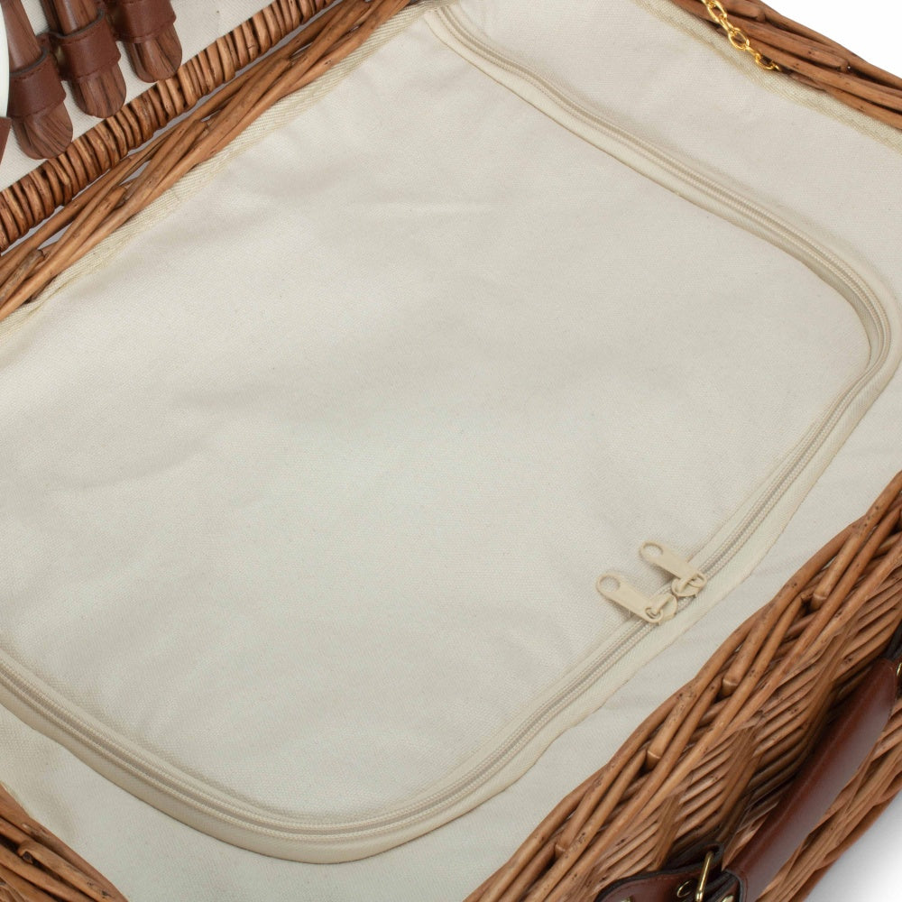 Classic Wicker Fitted Picnic Basket