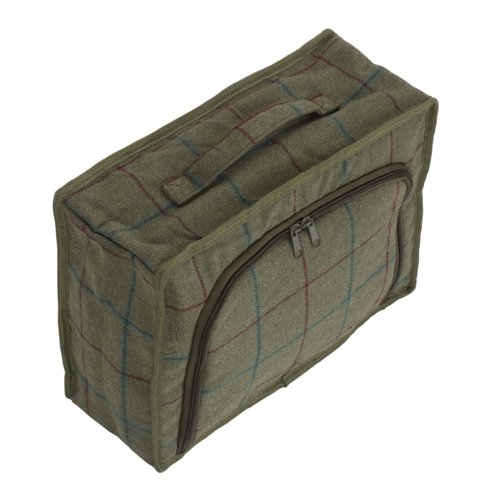 Green Tweed Insulated Cooler Picnic Bag