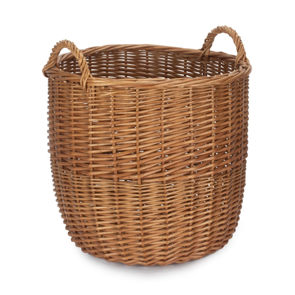 Red Hamper Light Steamed Wicker Storage Bin