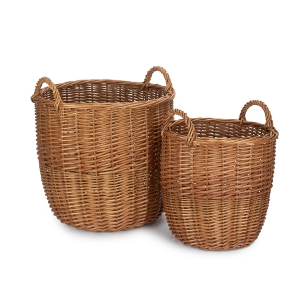 Red Hamper Light Steamed Wicker Storage Bin