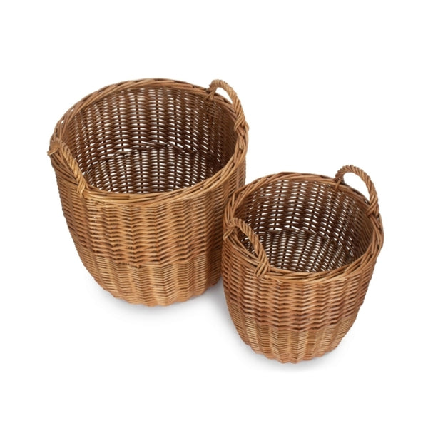 Red Hamper Light Steamed Wicker Storage Bin