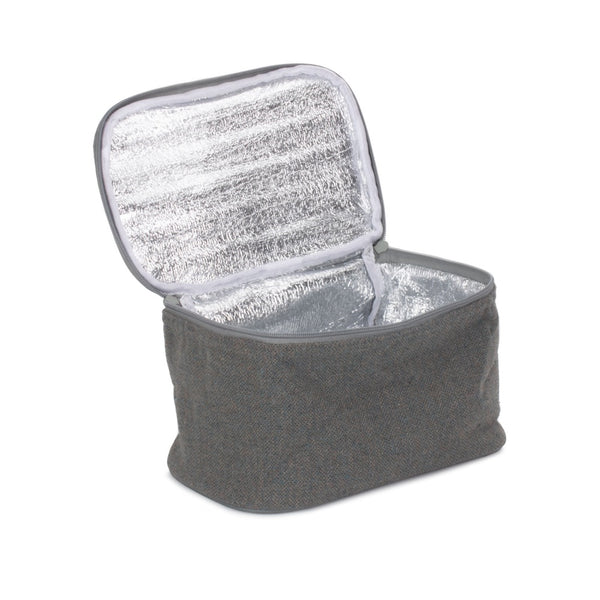 Grey Tweed Insulated Cool Bag