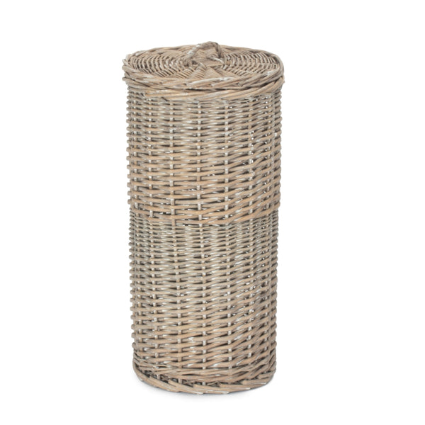 Red Hamper Grey Wash Round 3 Toilet Roll Holder