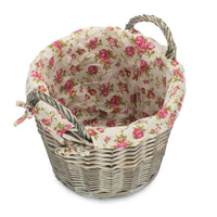 Red Hamper Craft Basket With Garden Rose Lining