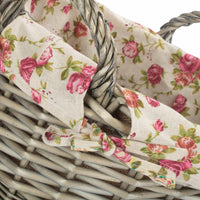 Red Hamper Craft Basket With Garden Rose Lining