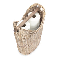 Red Hamper Wicker Bathroom Toilet Roll Holder