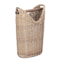 Red Hamper Wicker Bathroom Toilet Roll Holder