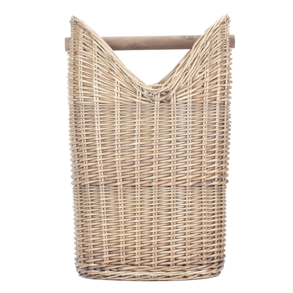 Red Hamper Wicker Bathroom Toilet Roll Holder