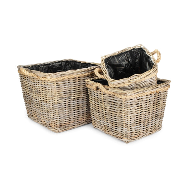 Red Hamper Wicker Bathroom Toilet Roll Holder