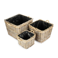 Red Hamper Wicker Bathroom Toilet Roll Holder