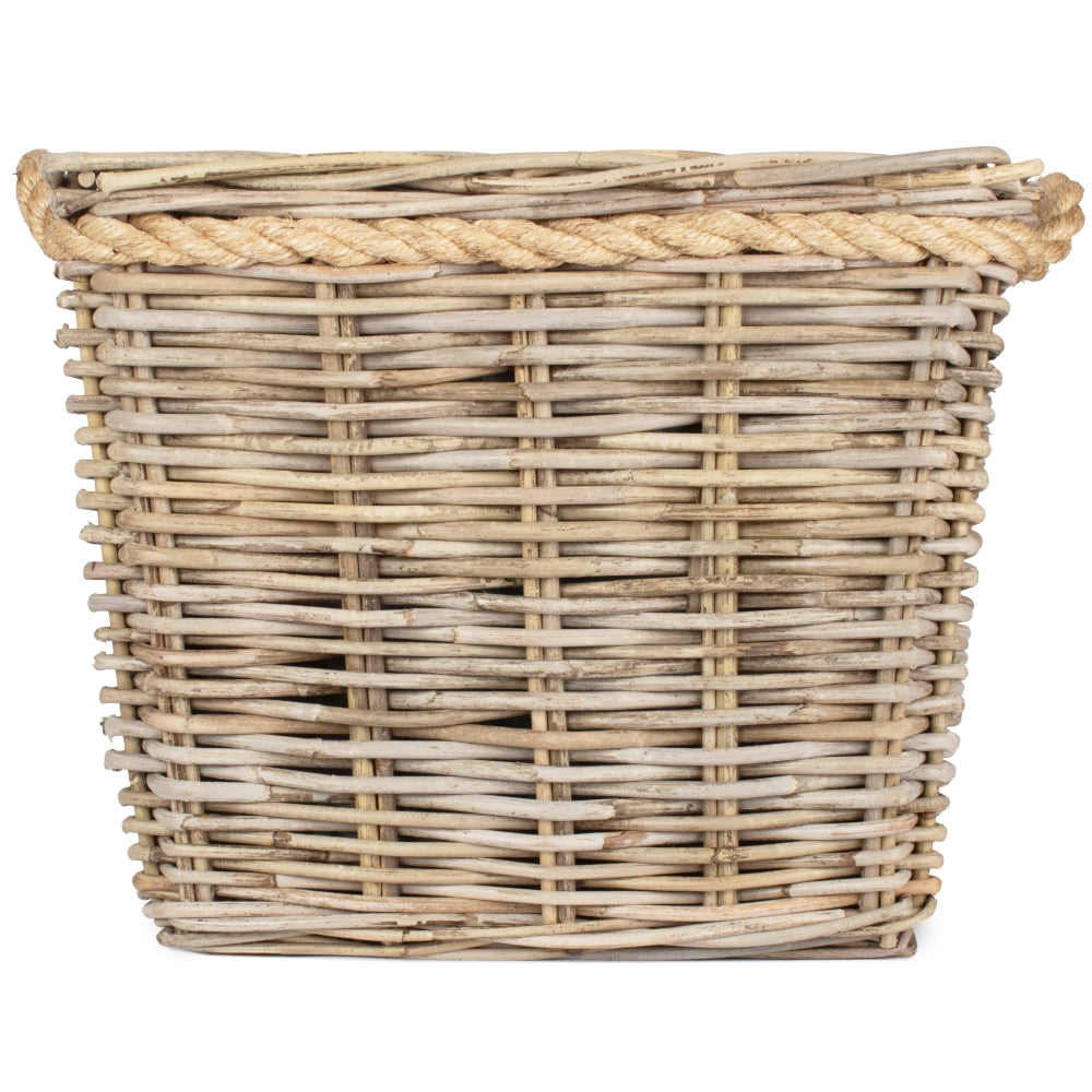 Red Hamper Wicker Bathroom Toilet Roll Holder