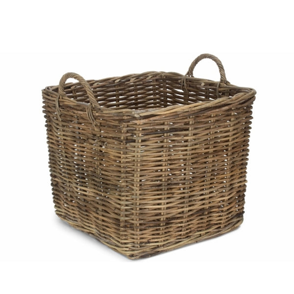 Red Hamper Inglenook Square Rattan Log Basket