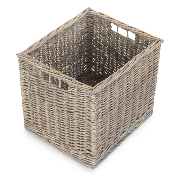 Antique Wash Wicker Storage Basket