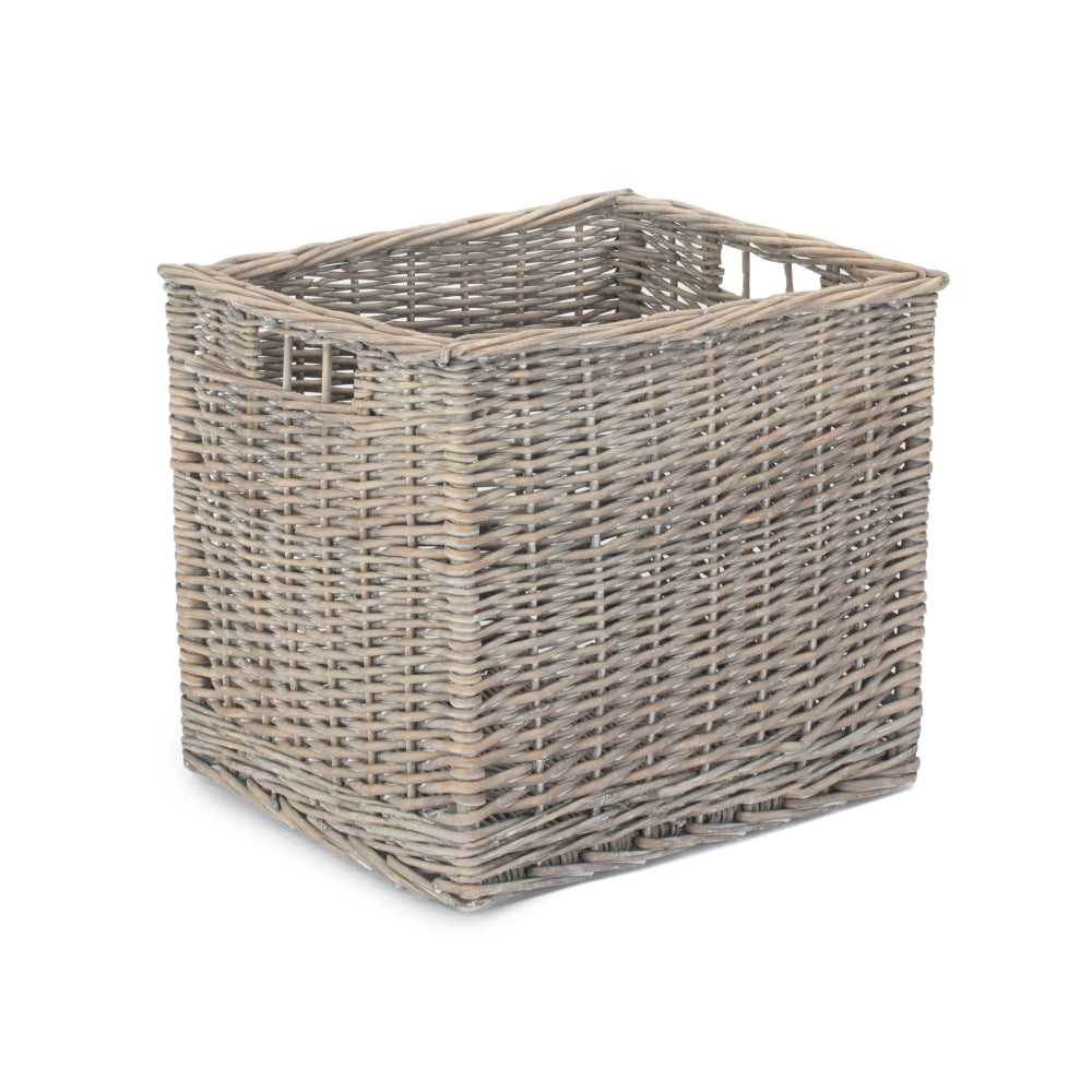 Antique Wash Wicker Storage Basket