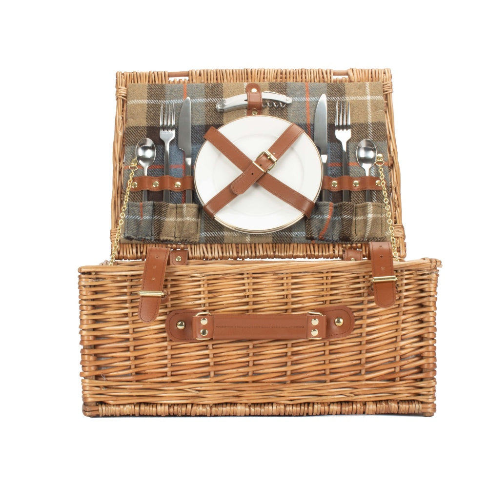 Ravenstor 2 Person Fitted Wicker Picnic Basket