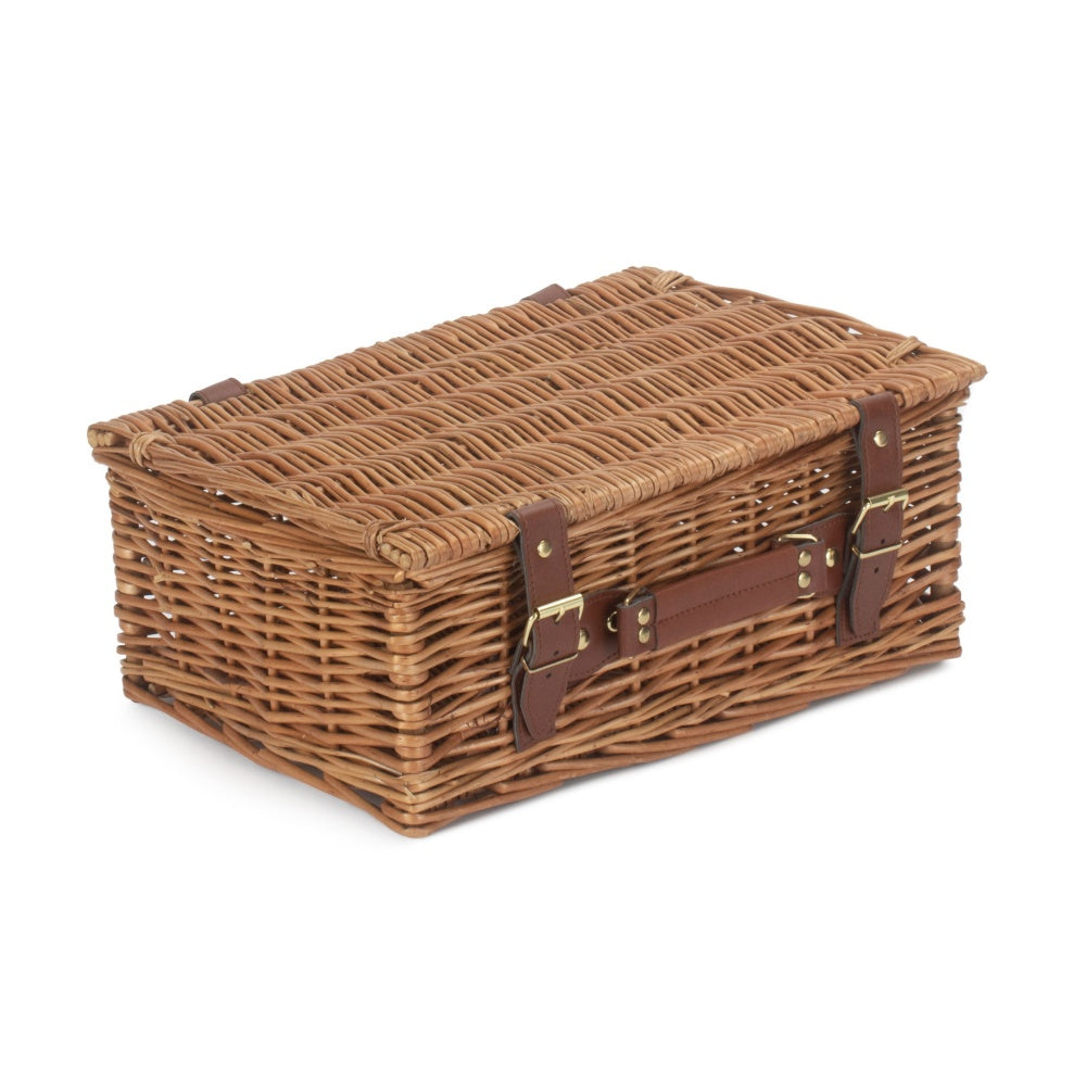 Red Hamper 35cm Light Steamed Wicker Picnic Basket